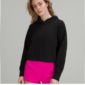 NWT Lululemon Loungeful Cropped Hoodie Black 8
